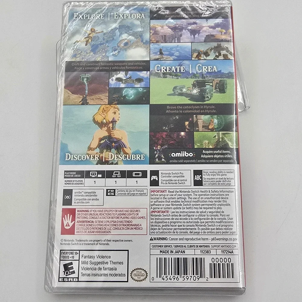 The Legend of Zelda Tears of the Kingdom Nintendo Switch Game New Sealed